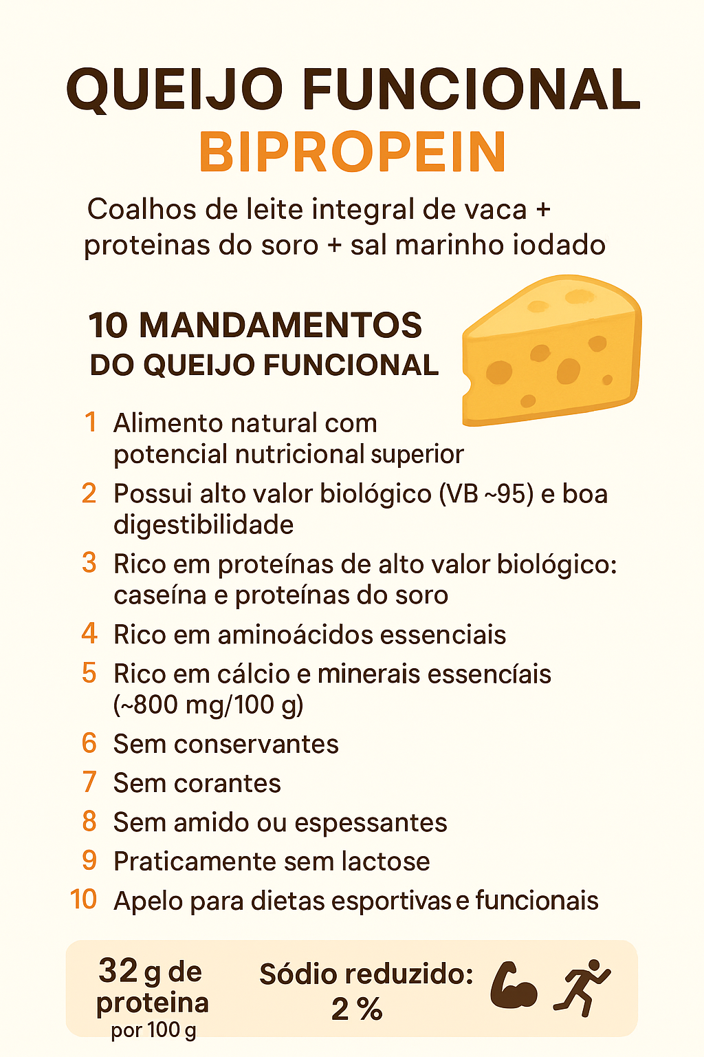 Cartaz — 10 mandamentos do queijo BiPropein
